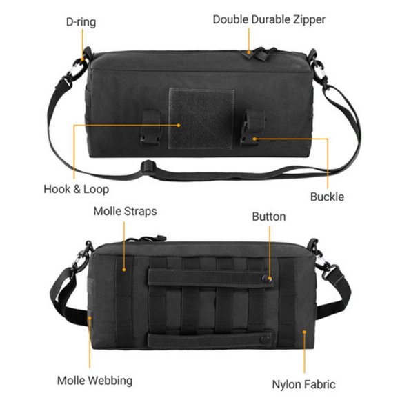 Multi-Purpose Tactical Molle Pouch Large Capacity Backpack Increment Pouch Short - Picture 4 of 5